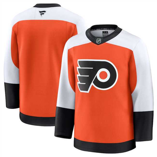 Men%27s Philadelphia Flyers Blank Orange 2024-25 Home Stitched Hockey Jersey Dzhi